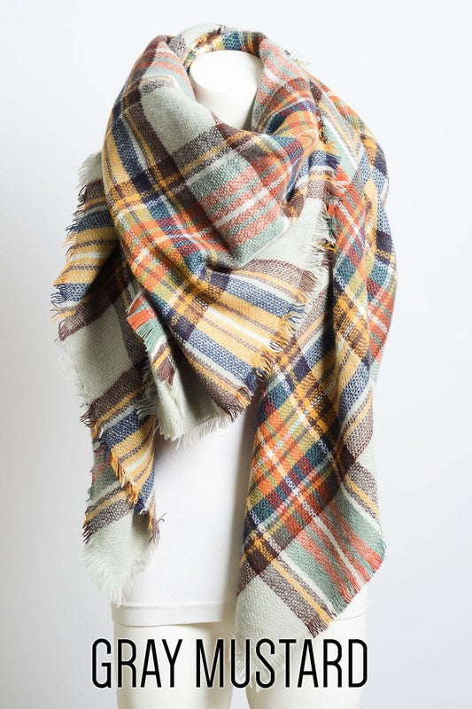 Plaid Blanket Scarf