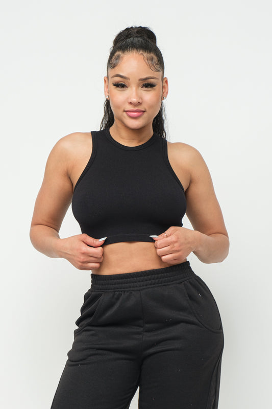 Crop Tank Top (Black)