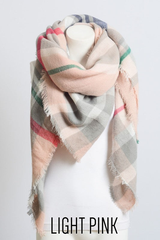 Plaid Blanket Scarf