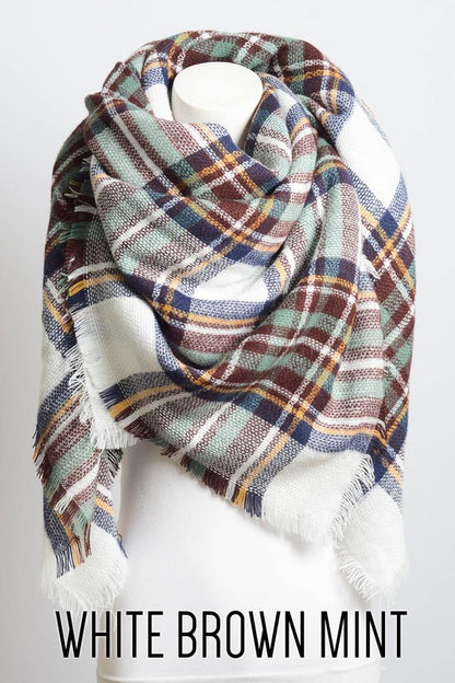 Plaid Blanket Scarf